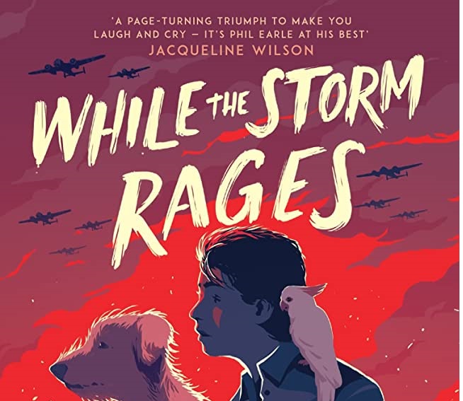 book cover of while the storm rages by phil earle