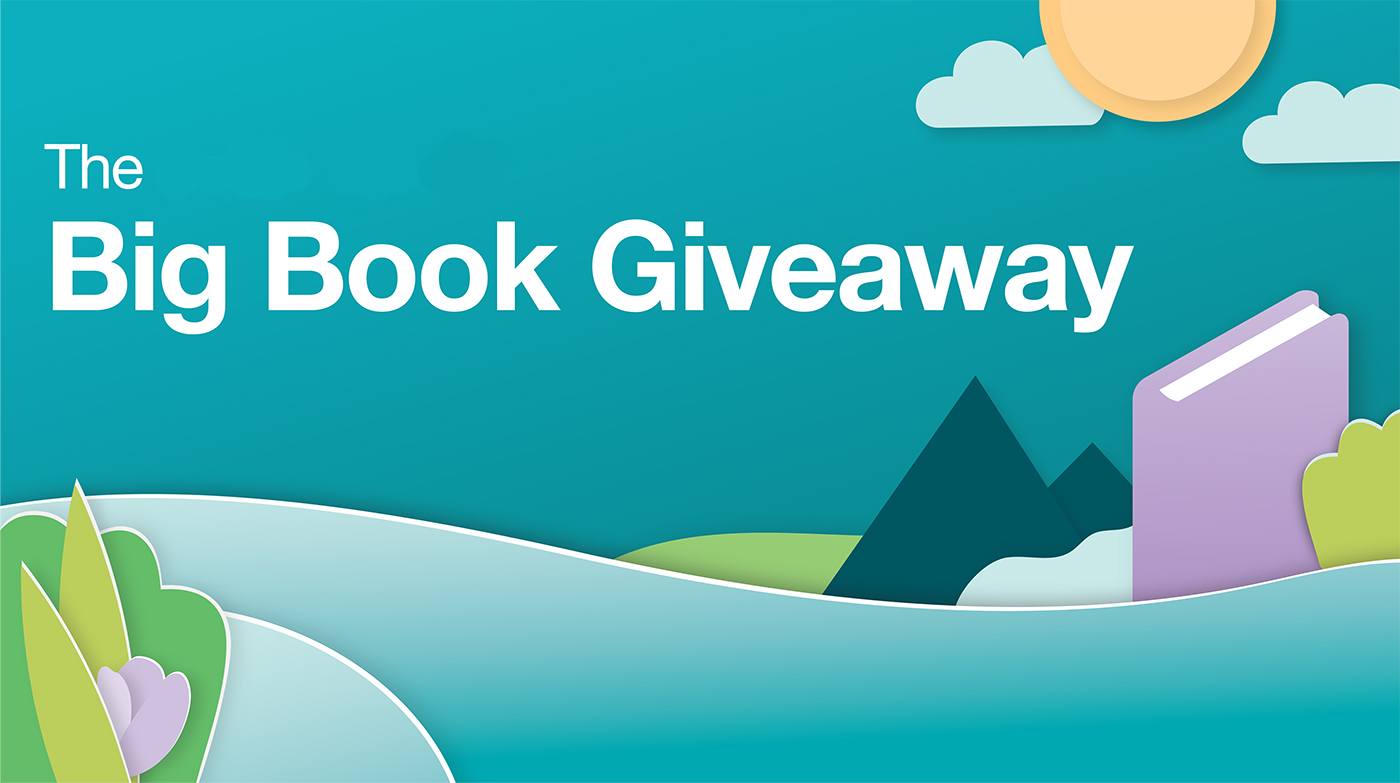 Graphic with text saying The Big Book Giveaway